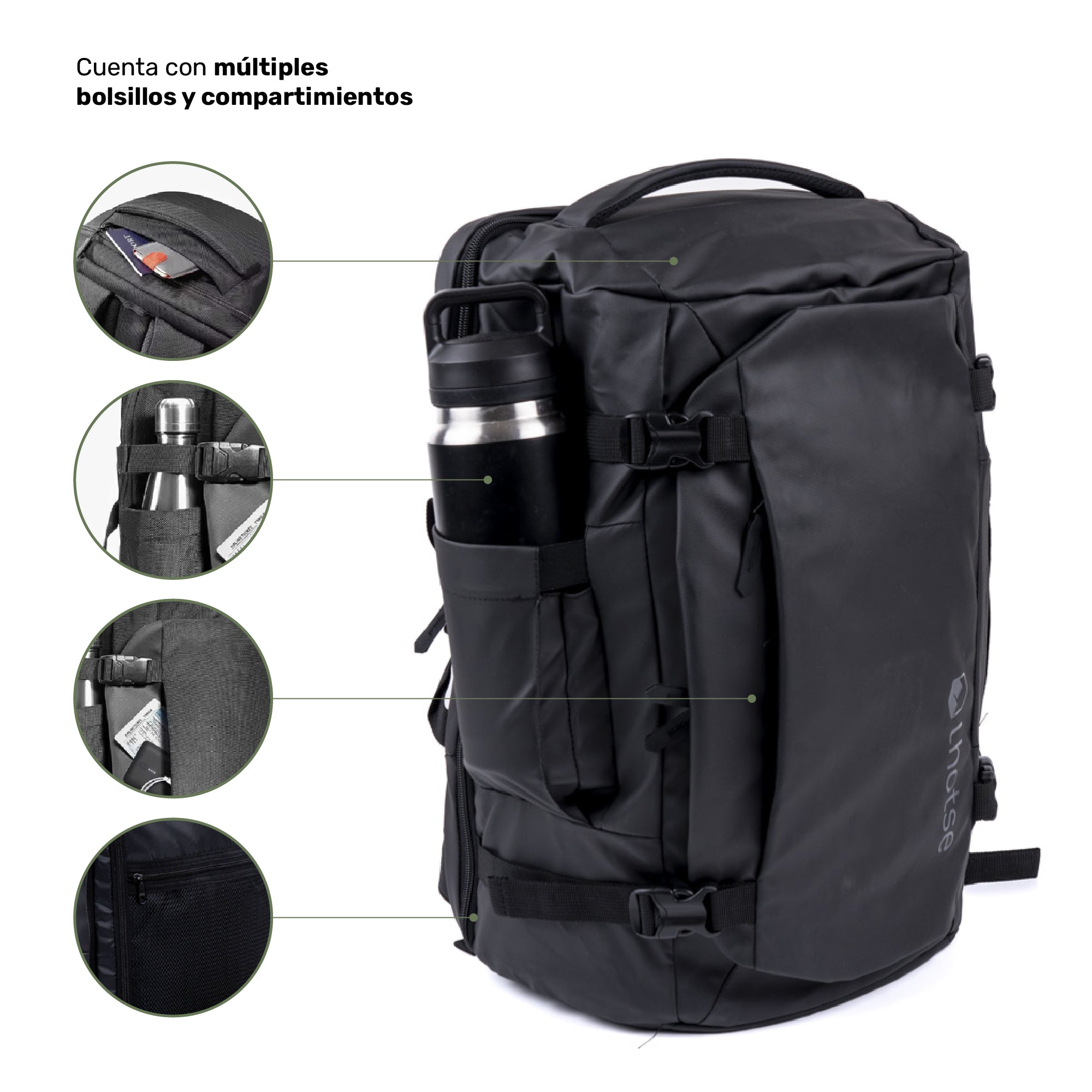 Mochila Viaje impermeable Notebook 17,3"Broadpeak 40L Lhotse