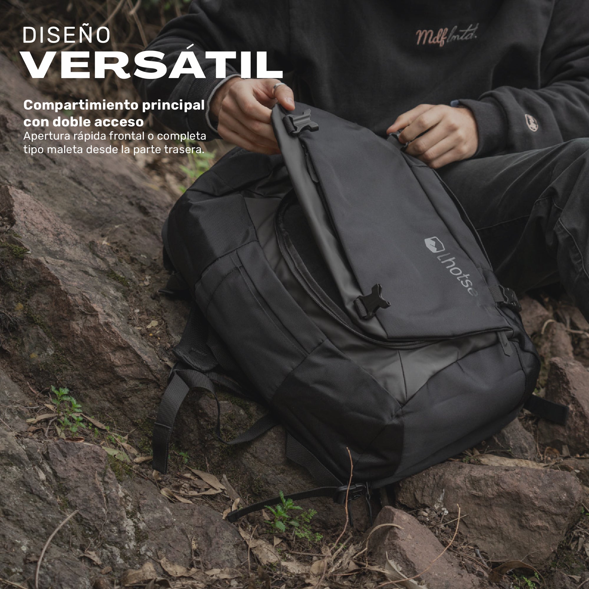 Mochila Viaje impermeable Notebook 17,3"Broadpeak 40L Lhotse