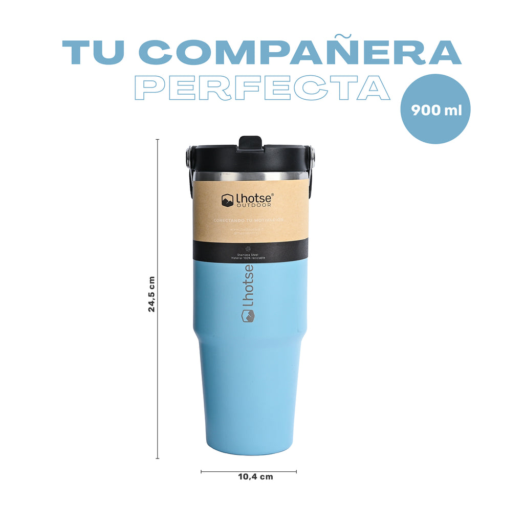 Azul cielo · Botella Térmica Insulada Lhotse Travel Mug 900ml