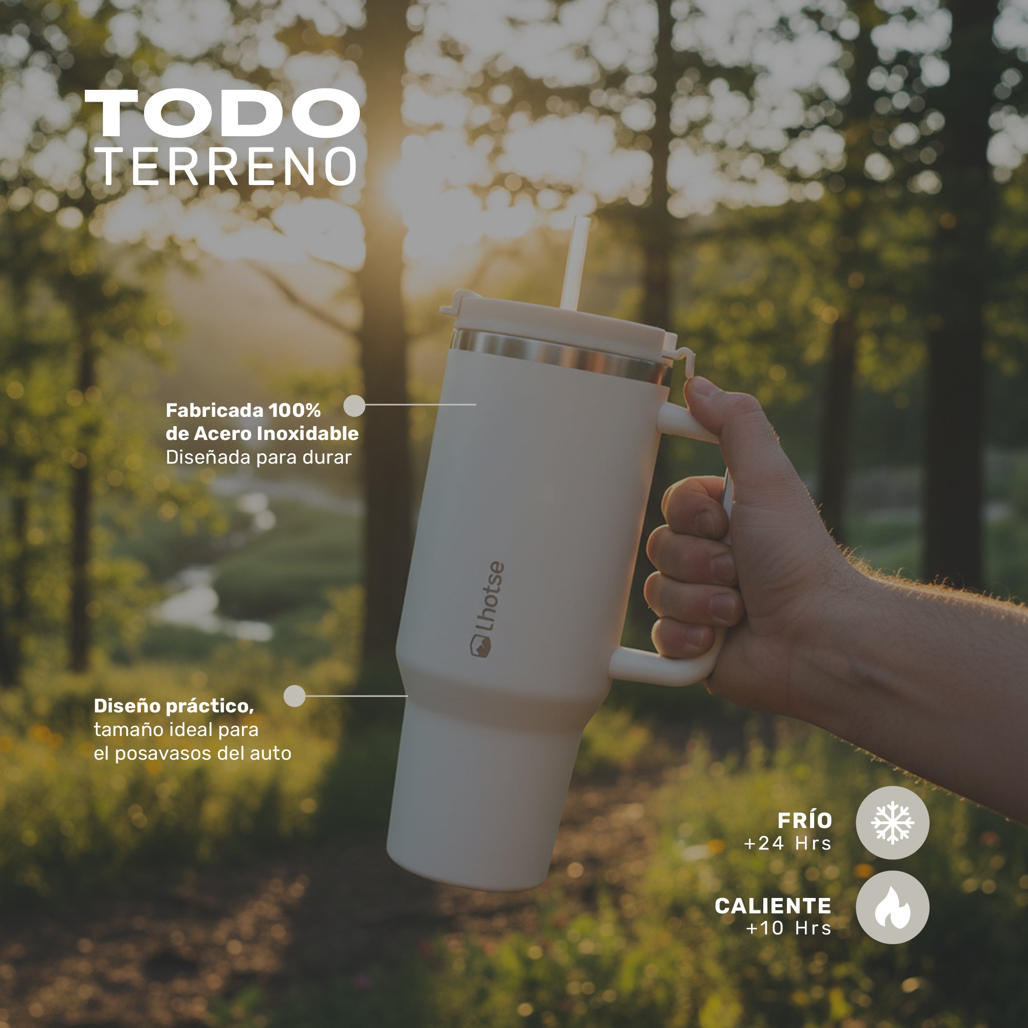Vaso Térmico Tumbler 1180ml Acero Inoxidable con Tapa Lhotse