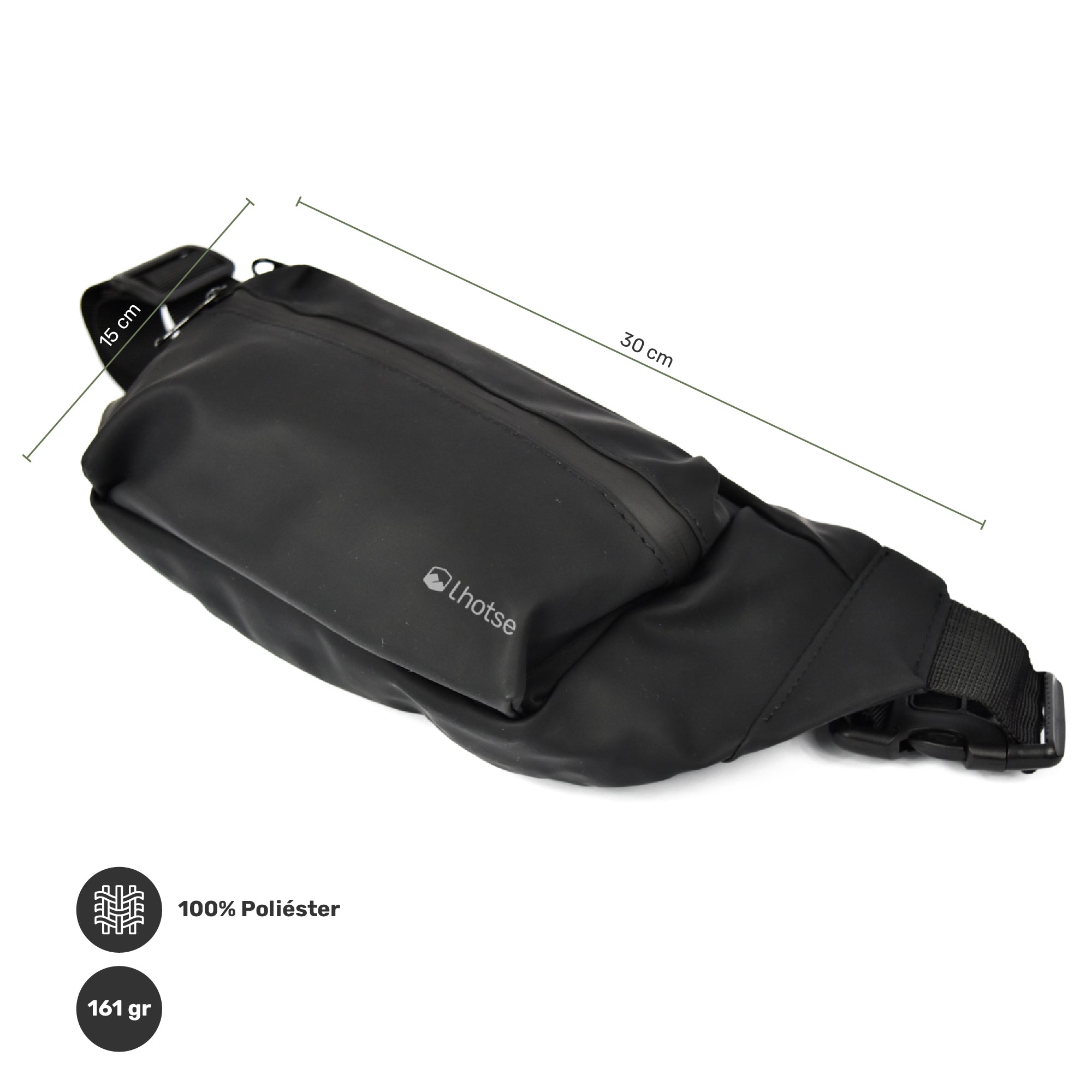 Lhotse Banano Impermeable vista posterior correa ajustable - detalle
