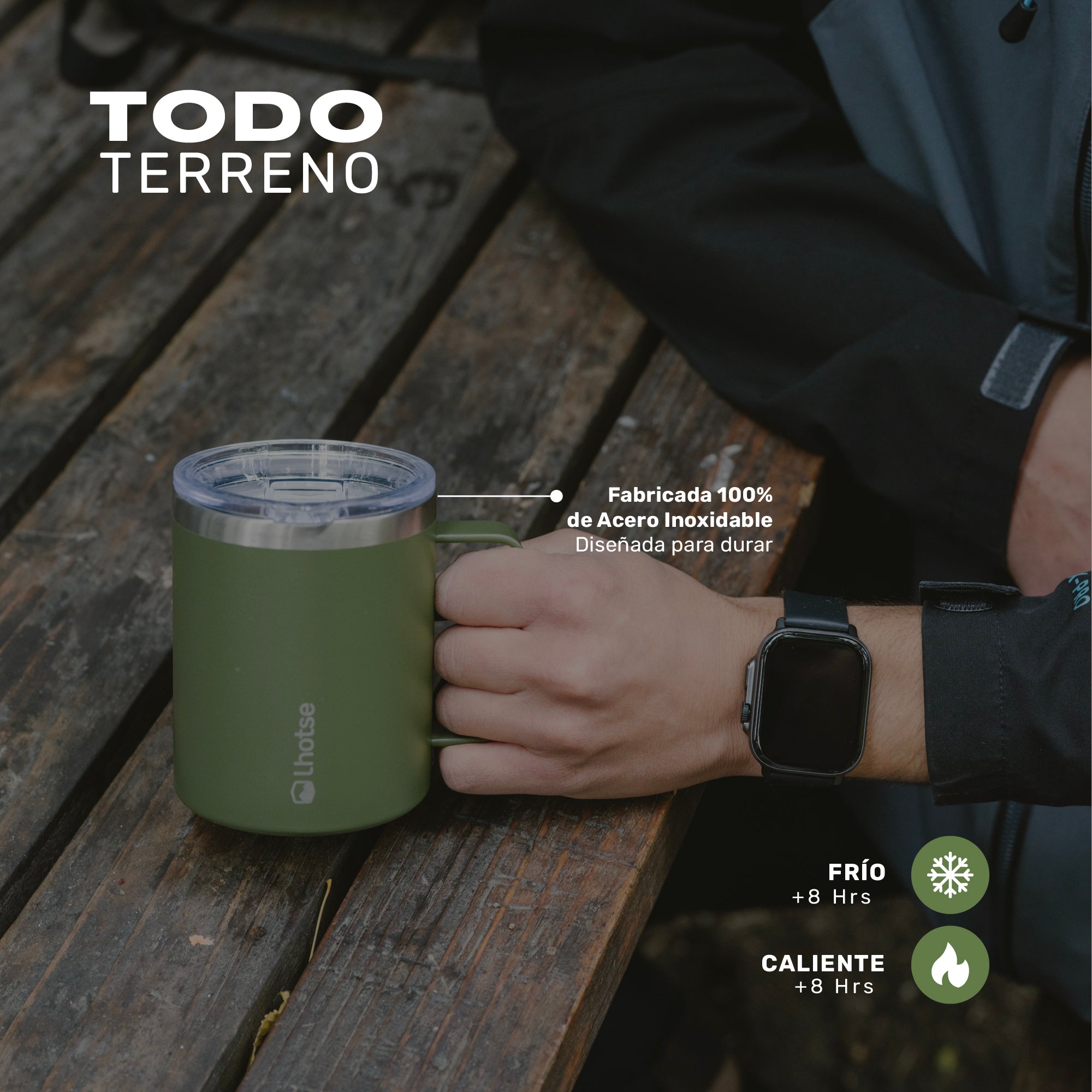 Taza Camping 350ml Verde - imagen 6