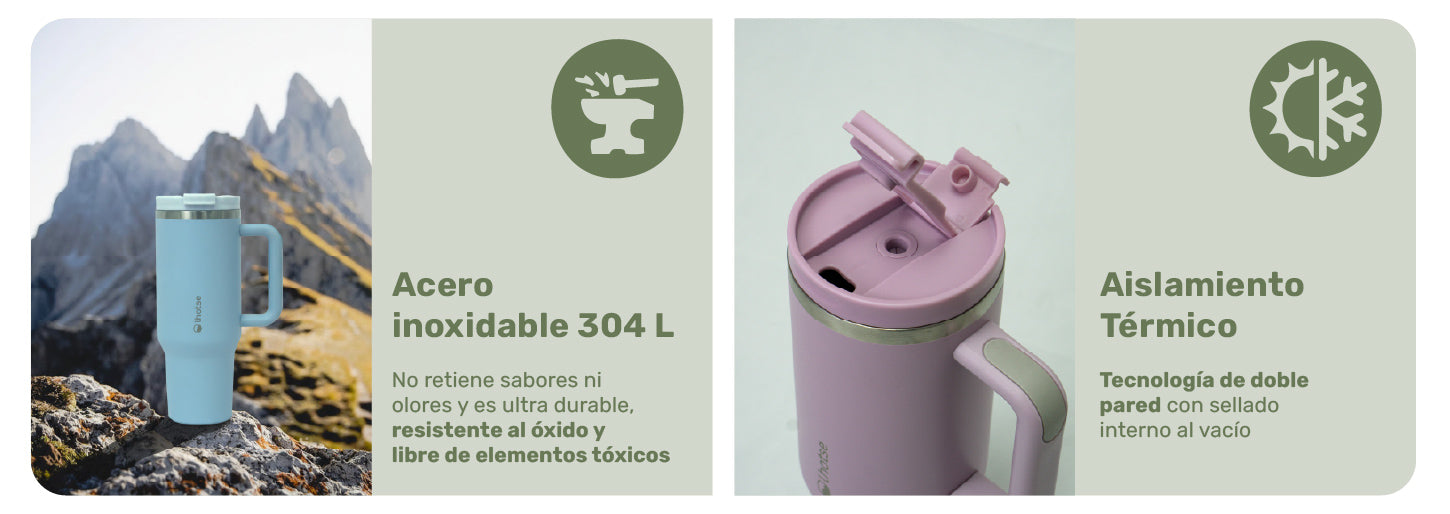 Vaso Térmico Tumbler 1180ml Acero Inoxidable con Tapa Lhotse
