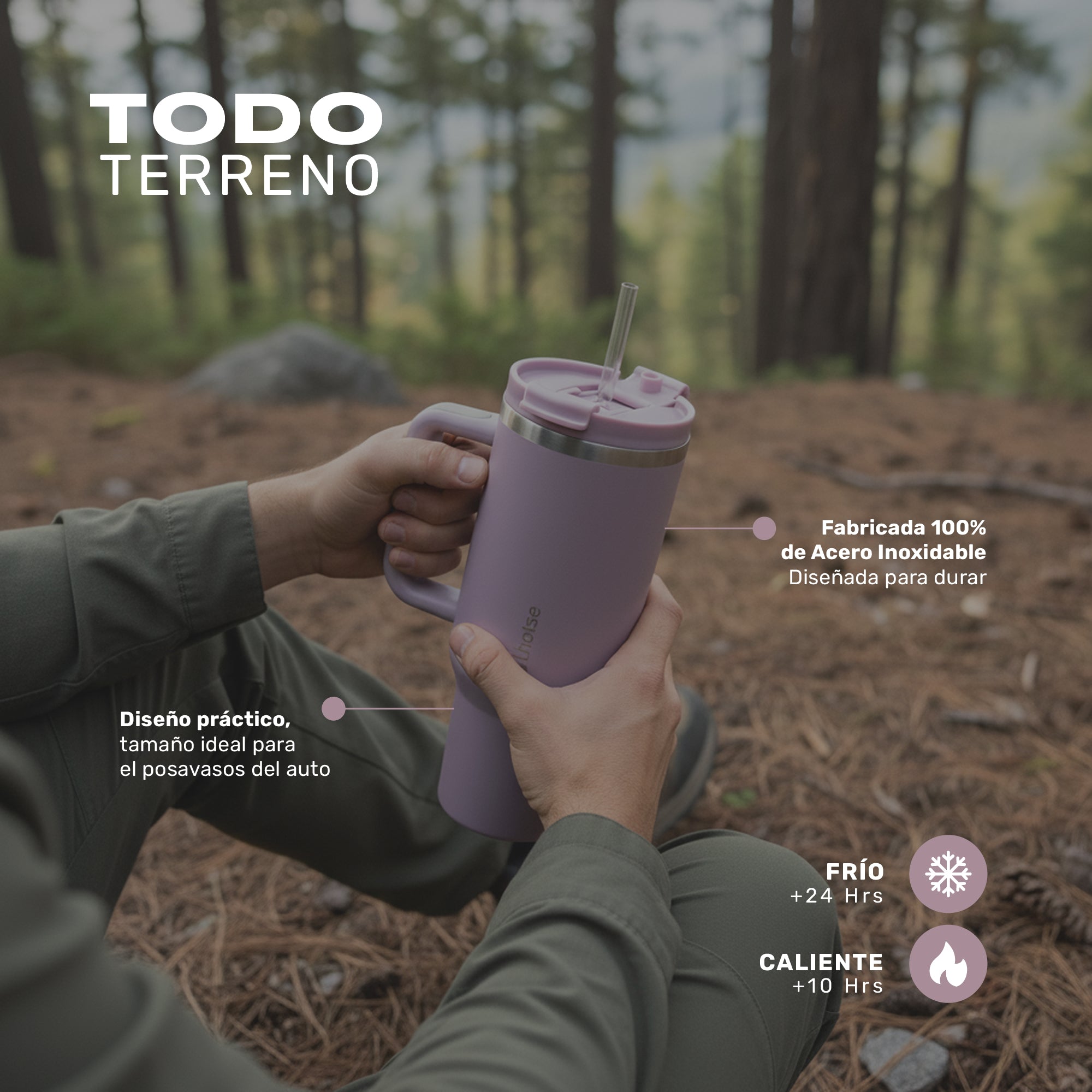 Vaso Térmico Tumbler 1180ml Acero Inoxidable con Tapa Lhotse