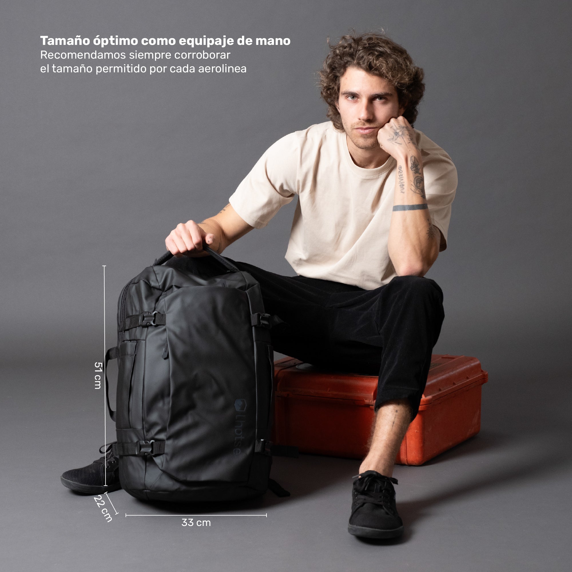 Mochila Viaje impermeable Notebook 17,3"Broadpeak 40L Lhotse