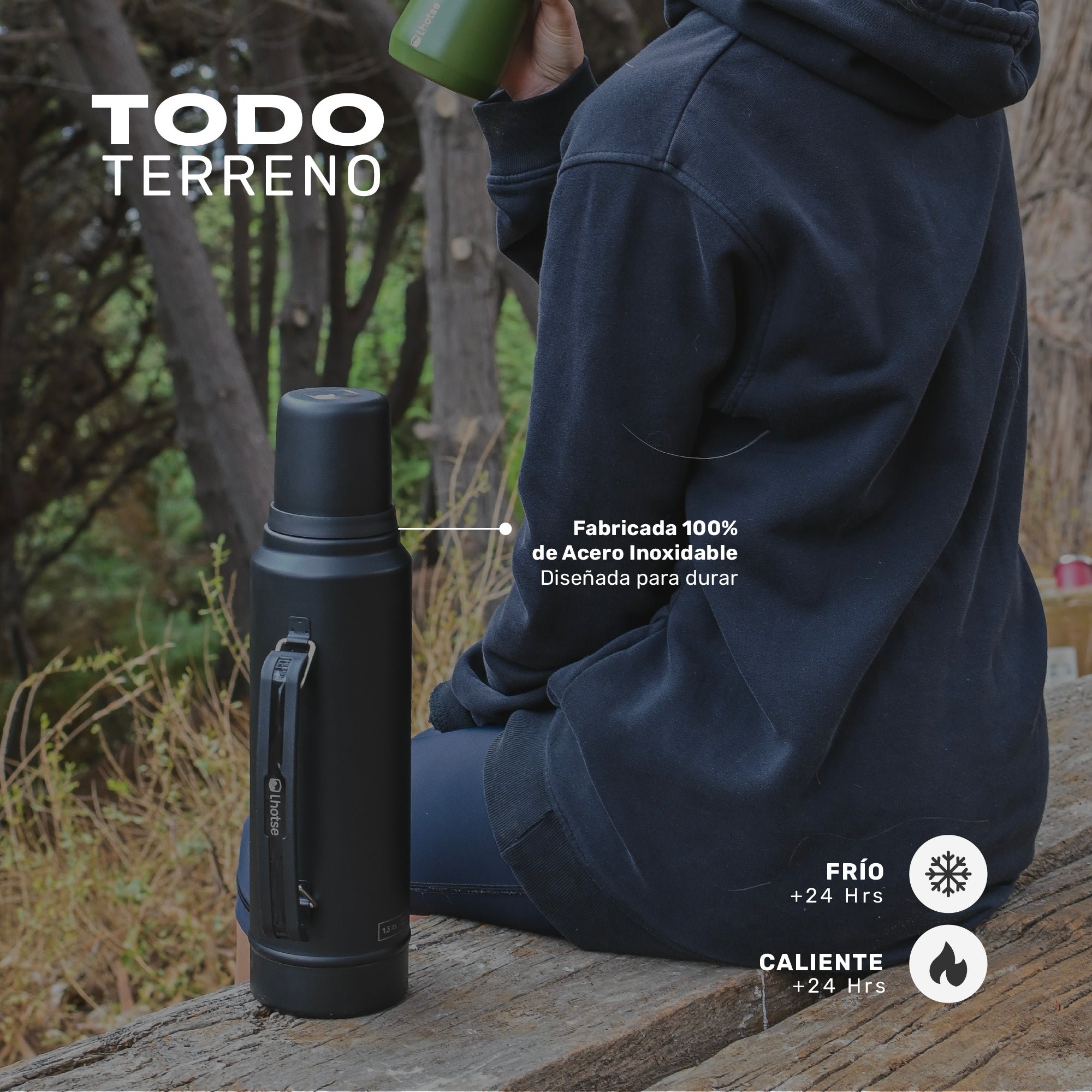 Lhotse Termo Líquido Classic 1.3L Negro todo terreno outdoor - lifestyle