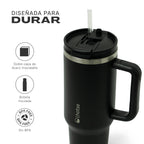 Lhotse Vaso Tumbler 1180ml Negro diseñado para durar acero inoxidable - detalle