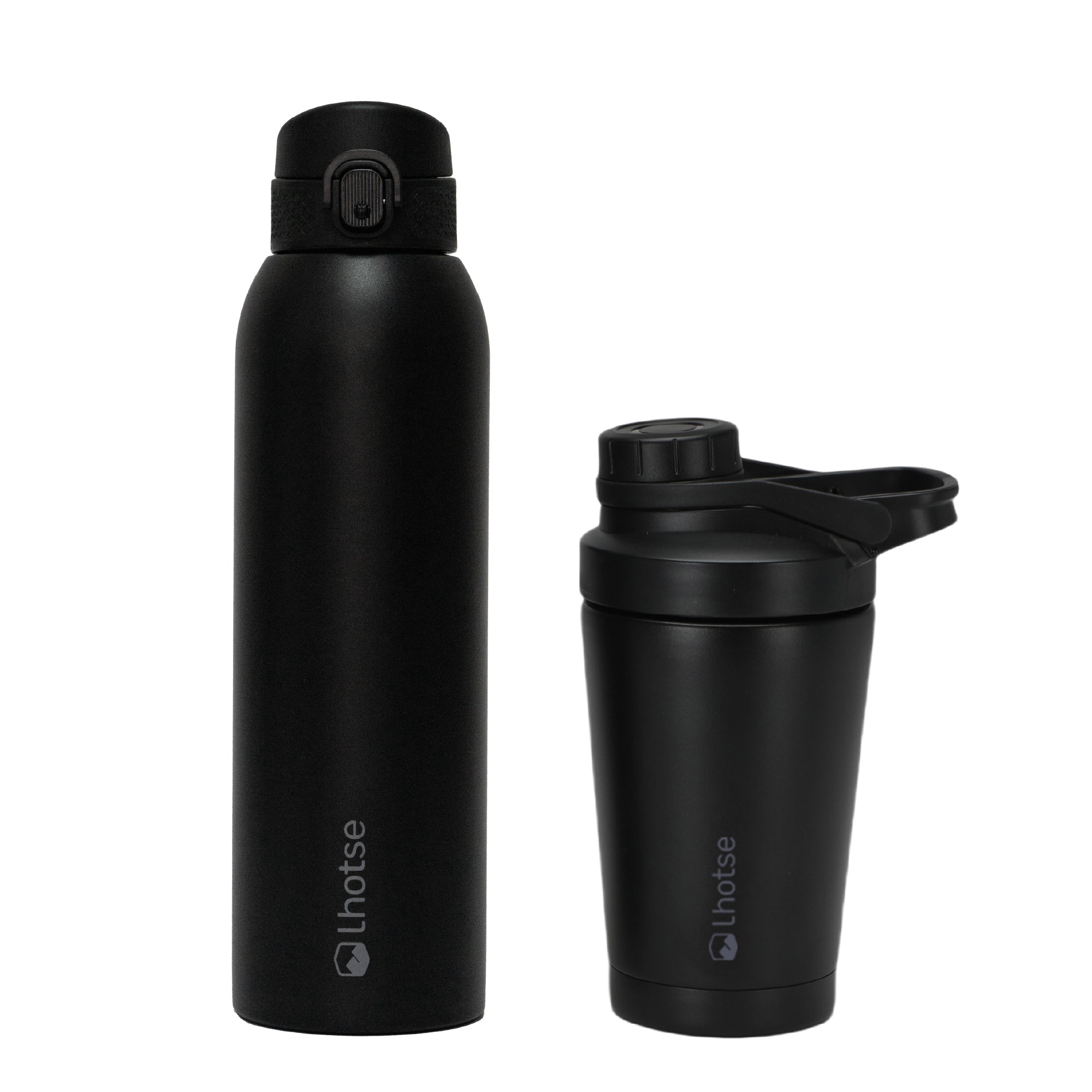 Shaker Vaso Proteina + Botella Térmica Hydrocore Negro