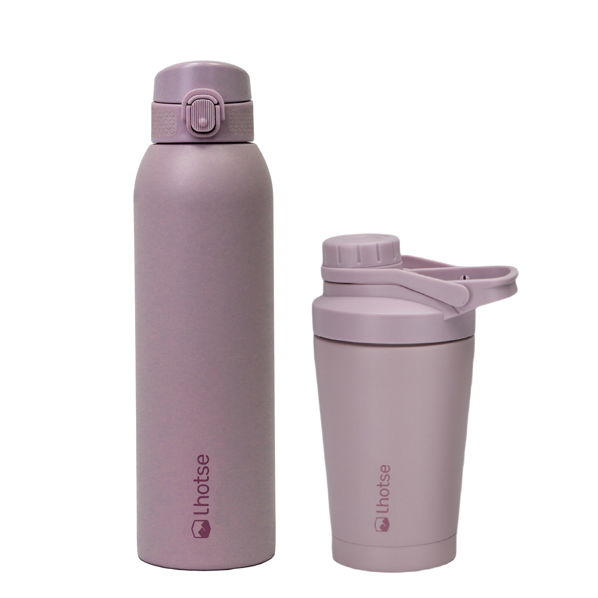 Shaker Vaso Proteina + Botella Térmica Hydrocore Rosado