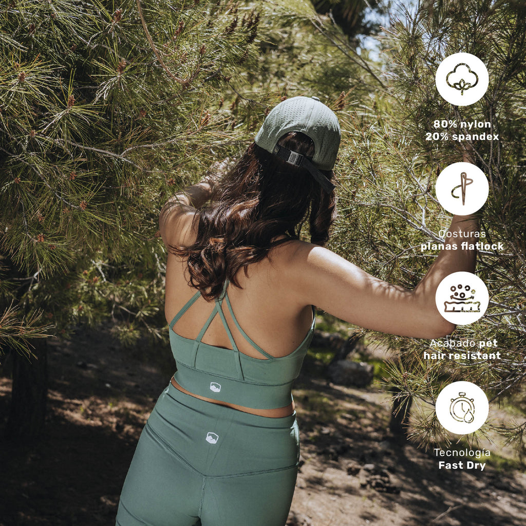 The Top: Biker Short Dhara + Peto Deportivo Kalo Verde