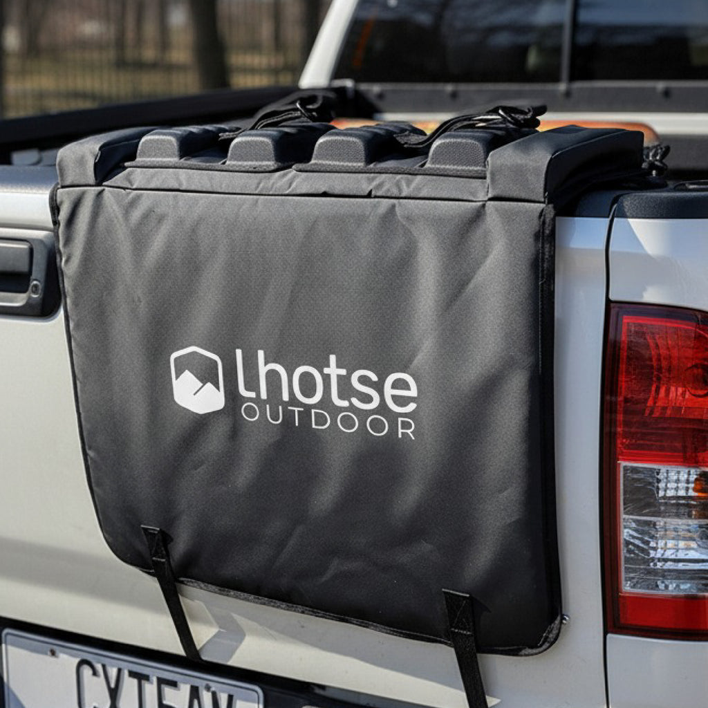 Lhotse Pick-Up Pad Porta 2 Bicicletas instalado camioneta mediana con bicis - lifestyle