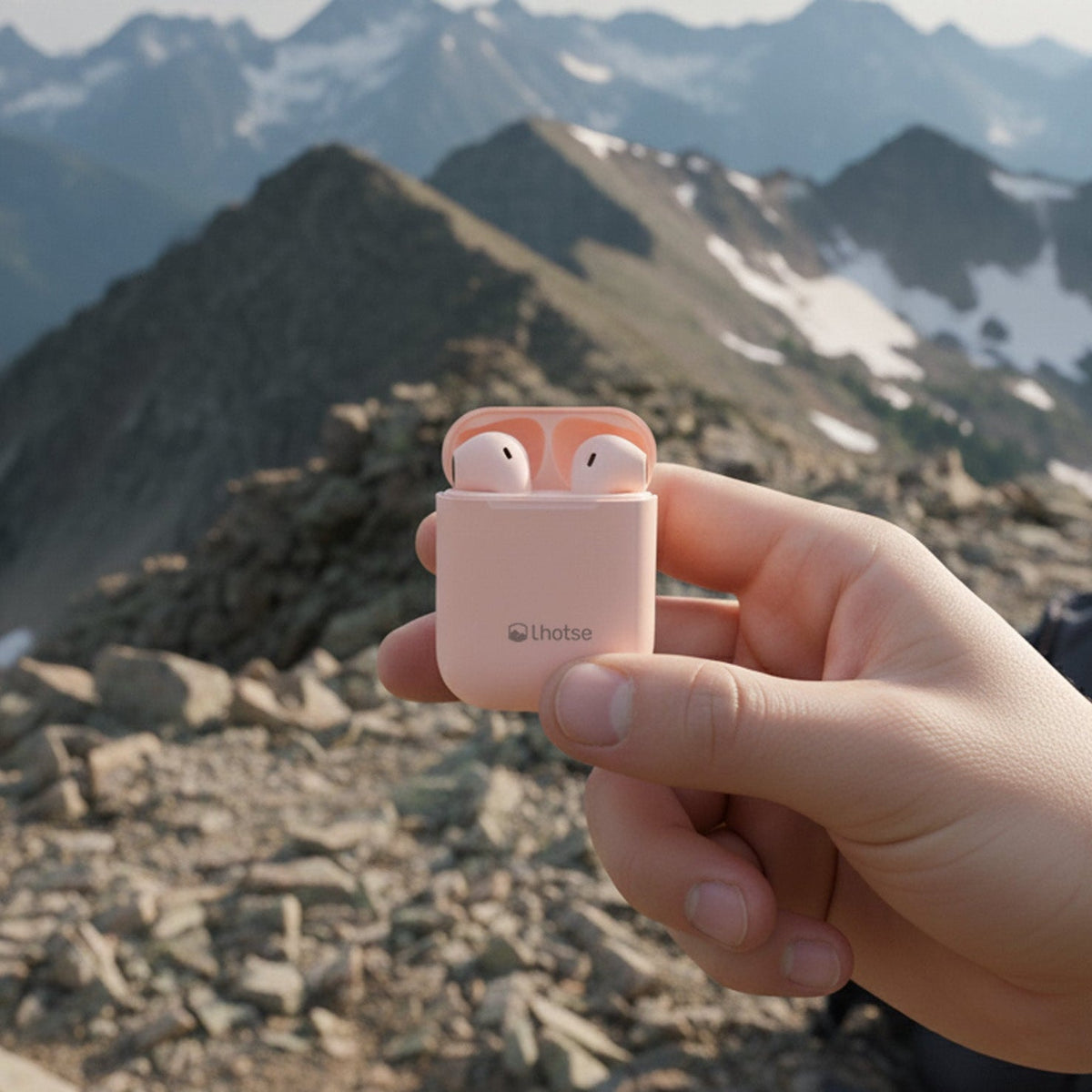 Audífonos Lhotse Bluetooth Inalámbrico Rm12 Celeste Rosa