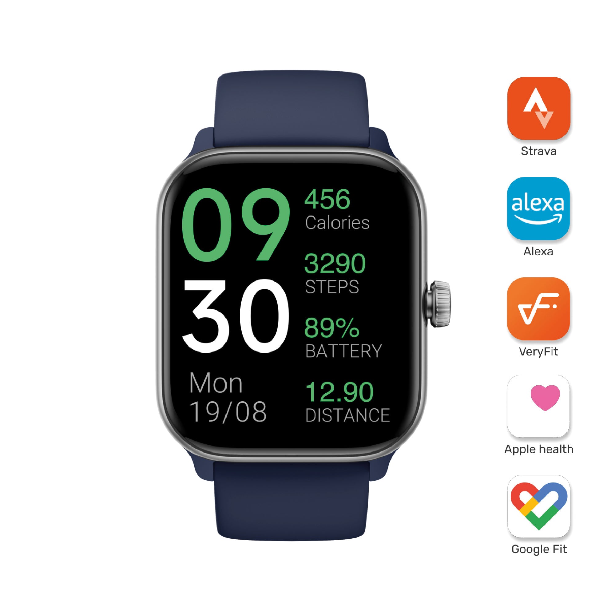 Azul · Reloj Smartwatch Music Rhythm X10 41mm