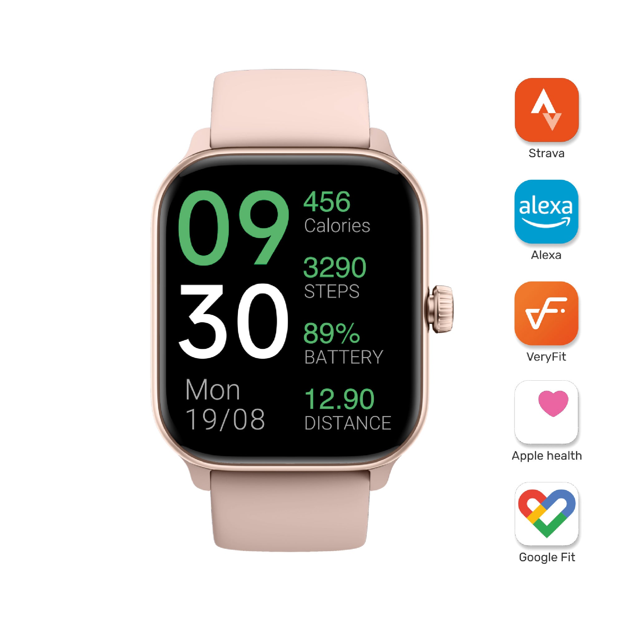 Rosa · Reloj Smartwatch Music Rhythm X10 41mm