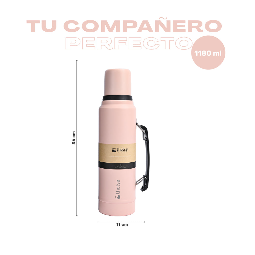 Lhotse Termo Líquido Classic 1.3L Rosa tu compañero vida activa - detalle