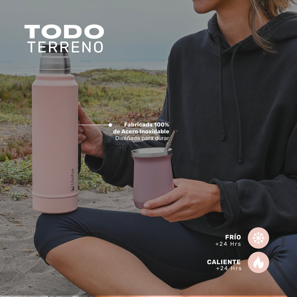 Lhotse Termo Líquido Classic 1.3L Rosa todo terreno outdoor - lifestyle