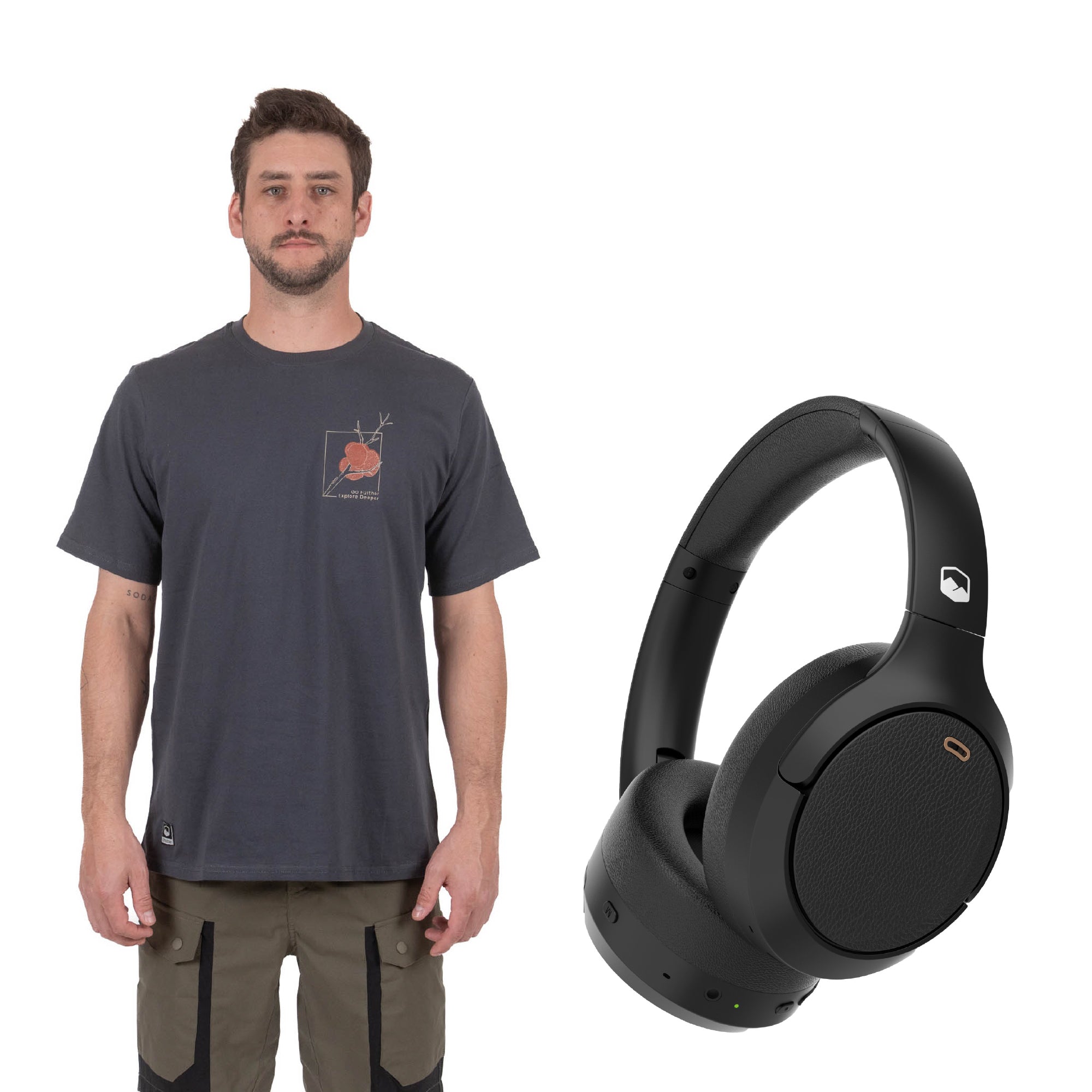 The Top: Polera Manga Corta Fungi + Audífonos Beatmaster