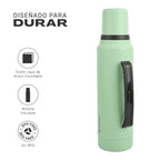 Lhotse Termo Líquido Classic 1.3L Verde claro diseñado para durar acero inoxidable - detalle