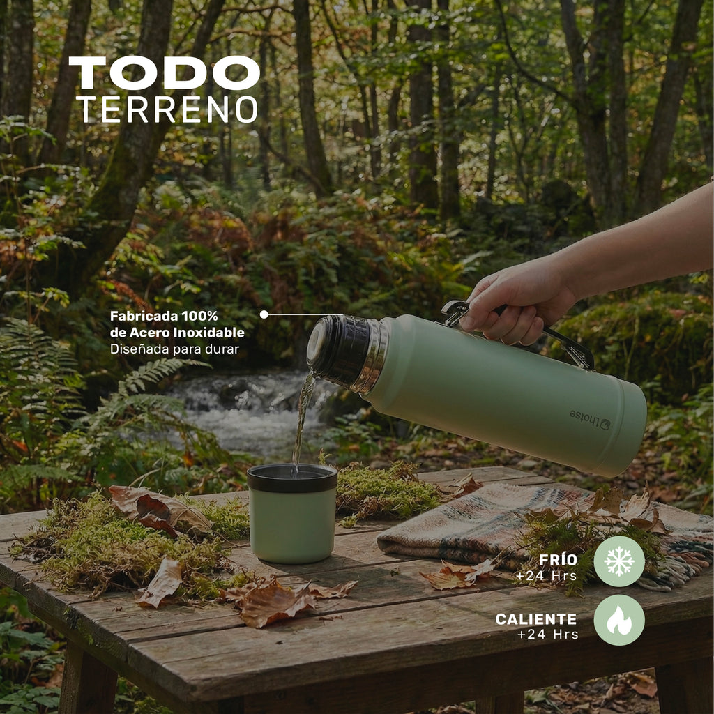 Lhotse Termo Líquido Classic 1.3L Verde claro todo terreno outdoor - lifestyle
