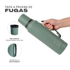 Lhotse Termo Líquido Classic 1.3L Verde tapa a prueba de fugas - detalle