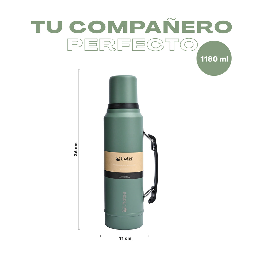 Lhotse Termo Líquido Classic 1.3L Verde tu compañero vida activa - detalle