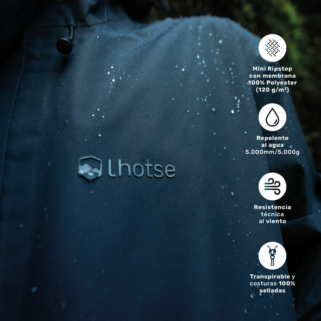 Negro · Cortaviento Impermeable Gorak Shep Lhotse