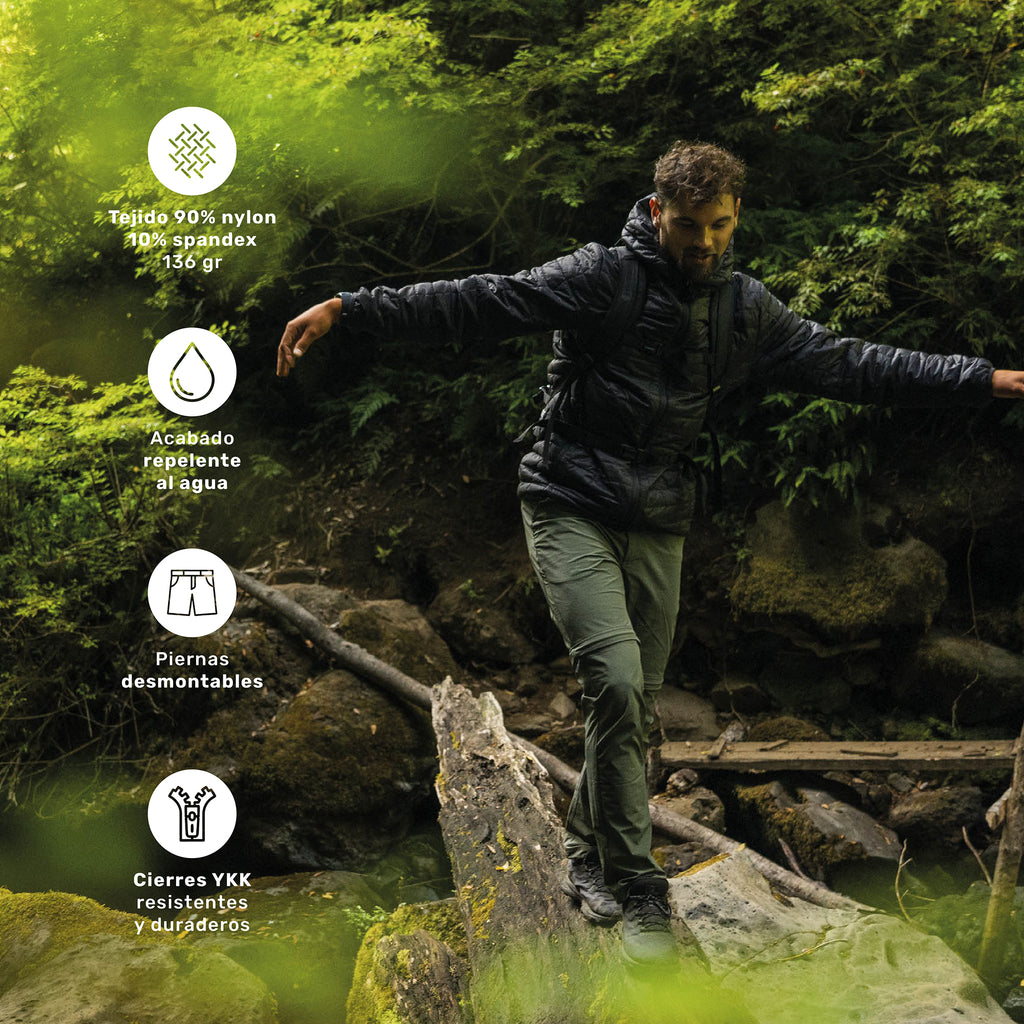 Pantalon Trekking Hombre Desmontable Lukla Lhotse