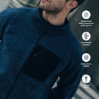 Azul · Polar Hombre Tejido Térmico Anti-peeling Middle Lhotse