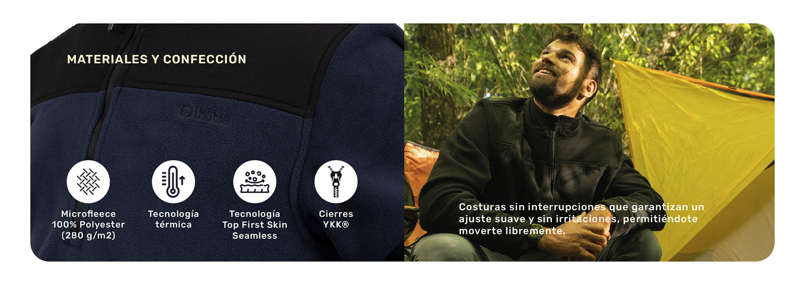 Polar Hombre Half Zip Térmico con Bolsillos Shar Lhotse