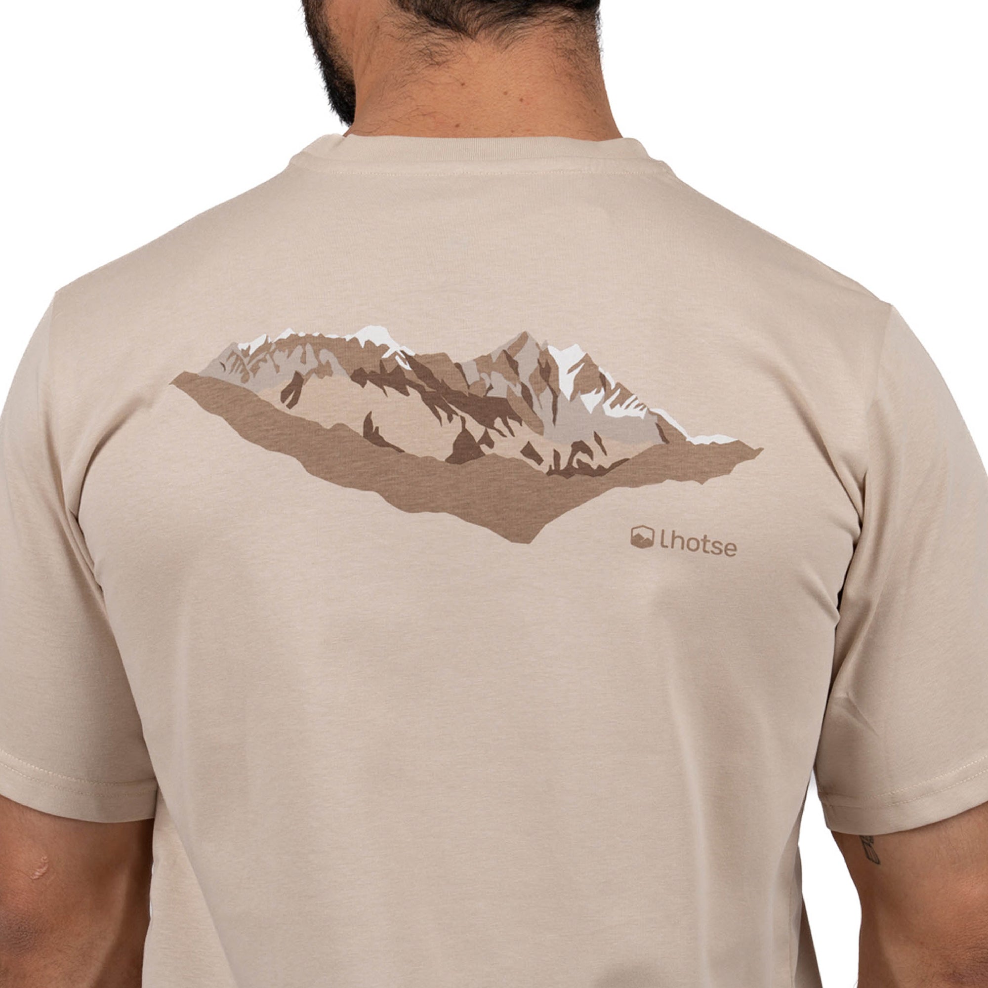 Beige · Polera Hombre Manga Corta Nepal Lhotse - foto del producto