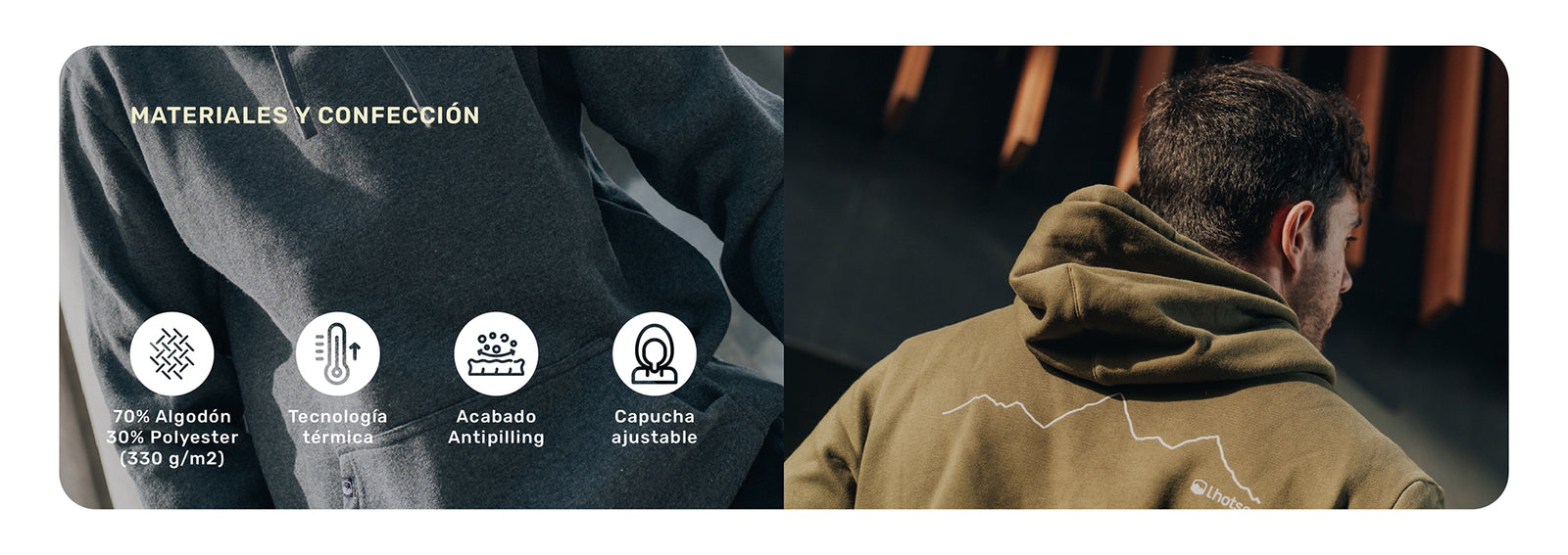 Polerón Hombre Hoodie Katmandú Lhotse