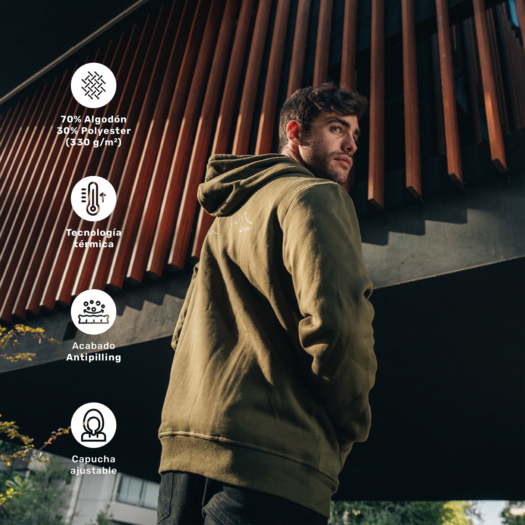 Polerón Hombre Hoodie Katmandú Lhotse