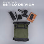 Lhotse Mochila Volcano 19L Verde bolsillos laterales acceso rápido - lifestyle