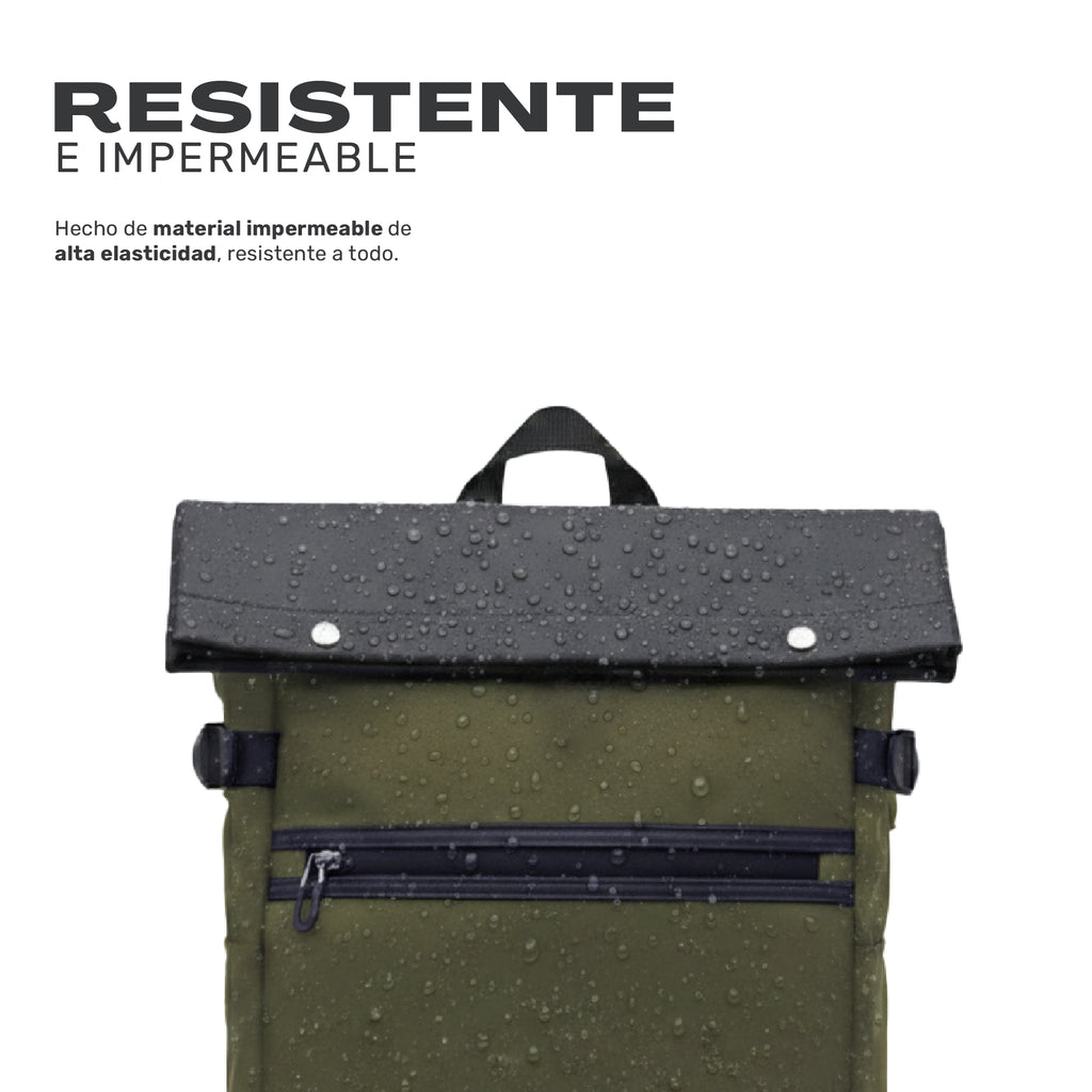 Lhotse Mochila Volcano 19L Verde bolsillo lateral en movimiento - lifestyle