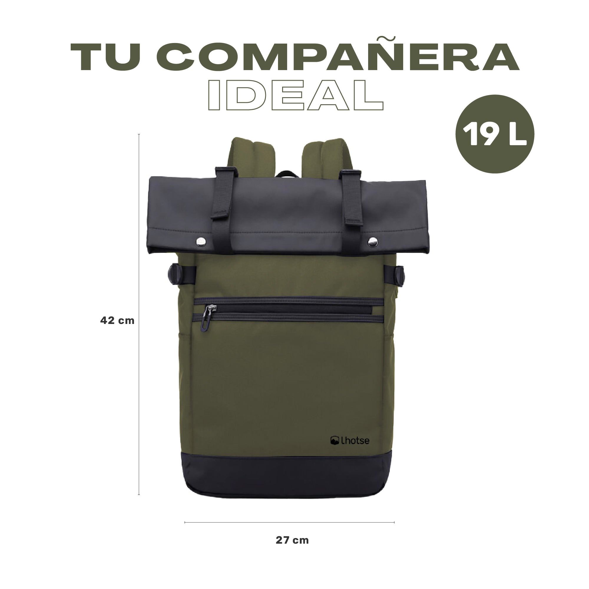 Lhotse Mochila Volcano 19L material resistente impermeable poliéster - detalle