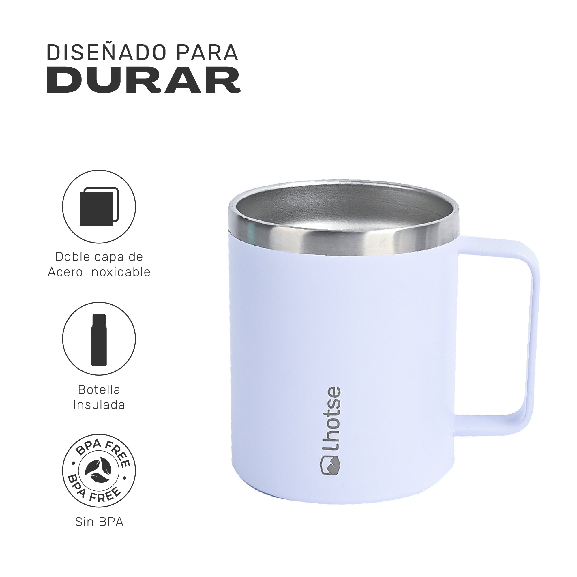 Taza Camping 350ml Blanco - imagen 3