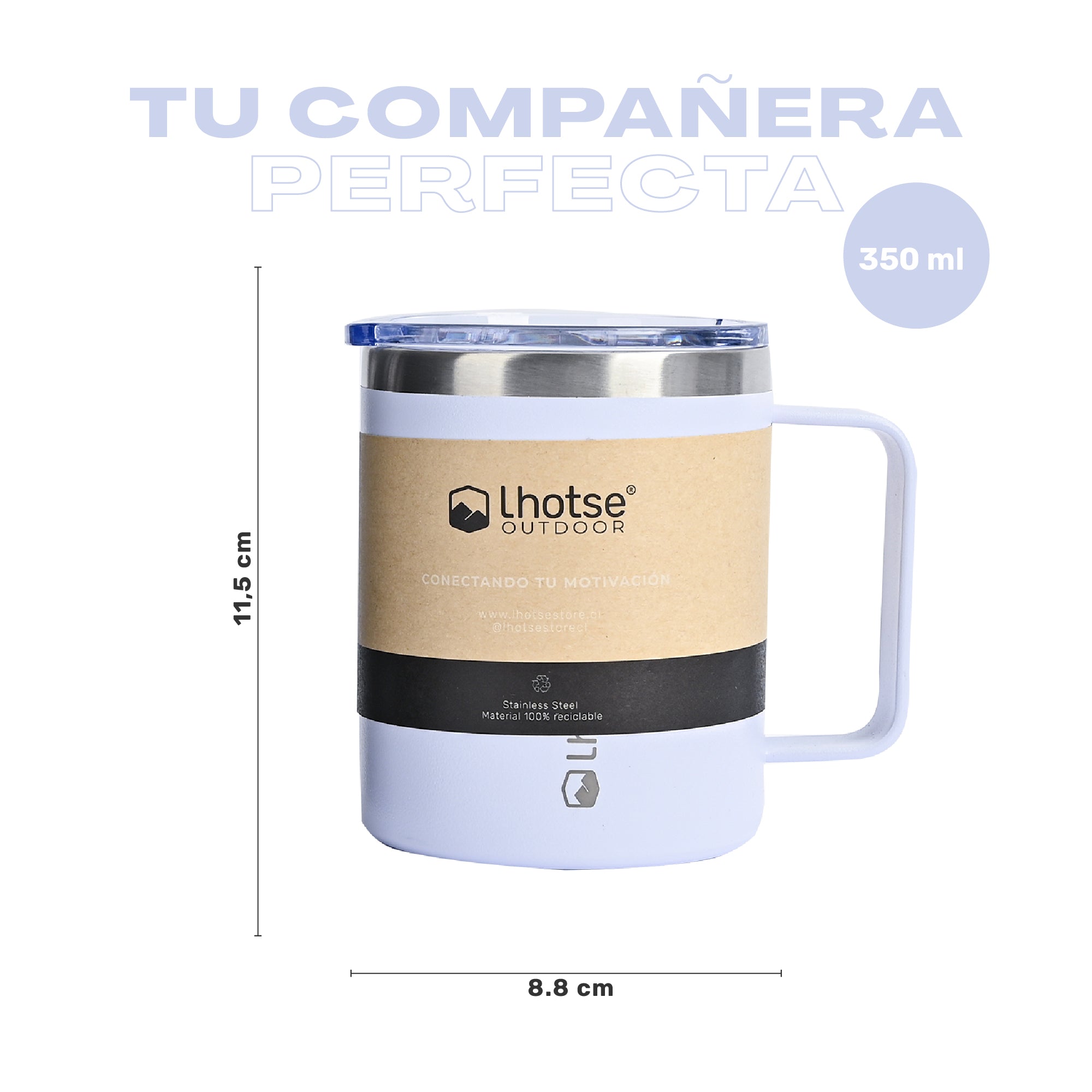 Taza Camping 350ml Blanco - imagen 5