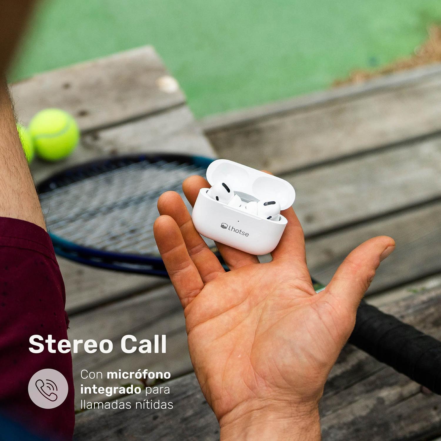 Lhotse Audífonos RM7 Pro Blanco Stereo Call micrófono integrado - detalle
