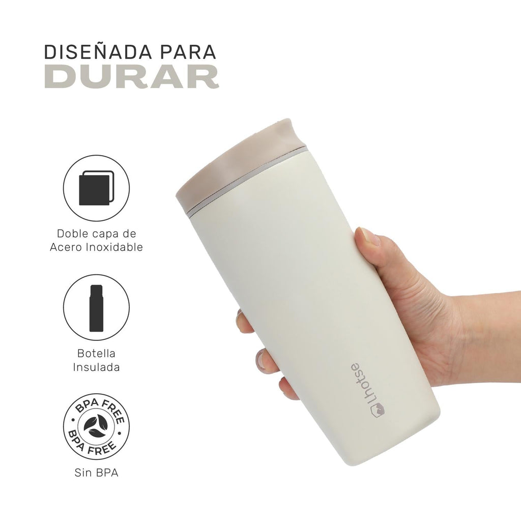 Vaso Mug Térmico Agua Café 2X Termicup 590 ml Black + Beige