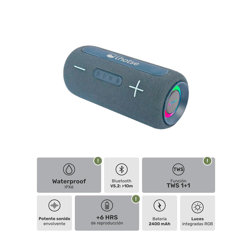 Azul · Parlante Portátil Inalámbrico Bluetooth Journey