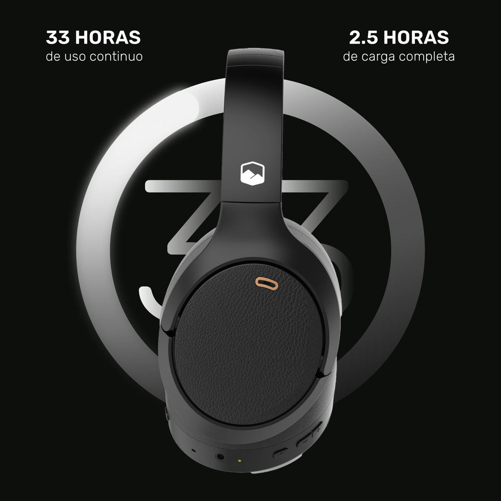 Lhotse Audífonos BeatMaster ANC especificaciones 33 horas batería 2.5 horas carga