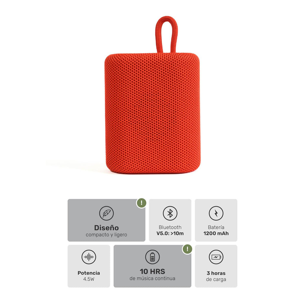 Lhotse Parlante Portátil Bluetooth Tune Up Rojo especificaciones técnicas Bluetooth - detalle