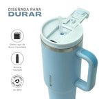 Lhotse Vaso Tumbler 1180ml Azul cielo diseñado para durar acero inoxidable - detalle