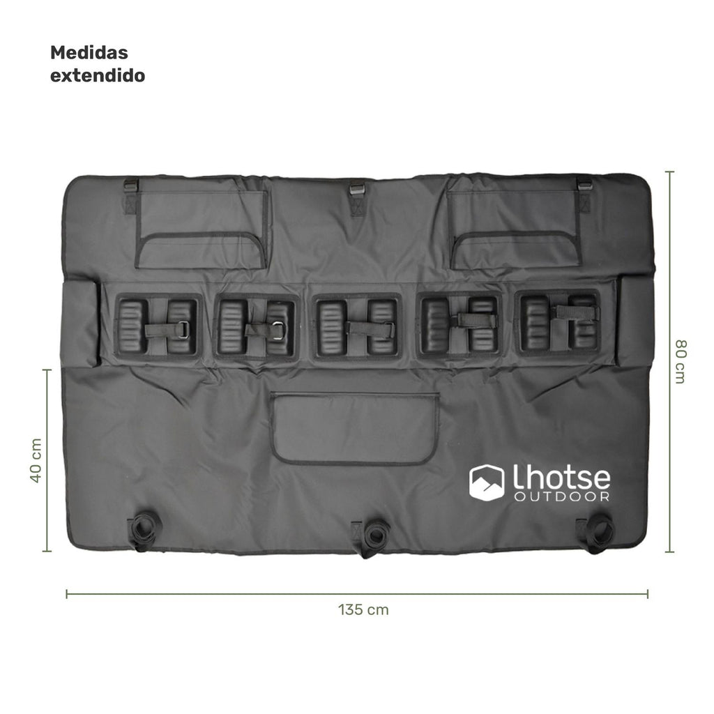 Lhotse Pick-Up Pad Porta 5 Bicicletas extendido 135x80cm - detalle