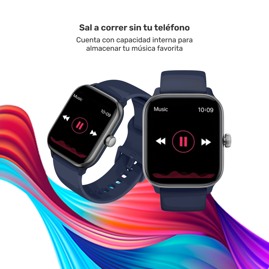 Azul · Reloj Smartwatch Music Rhythm X10 41mm