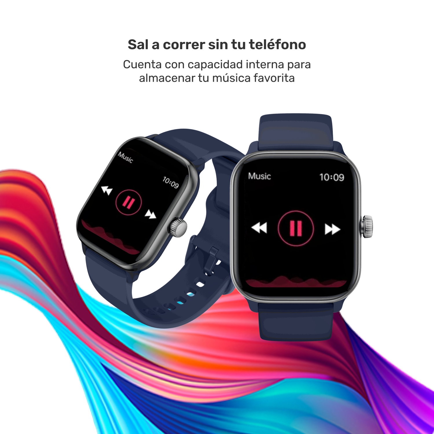 Azul · Reloj Smartwatch Music Rhythm X10 41mm