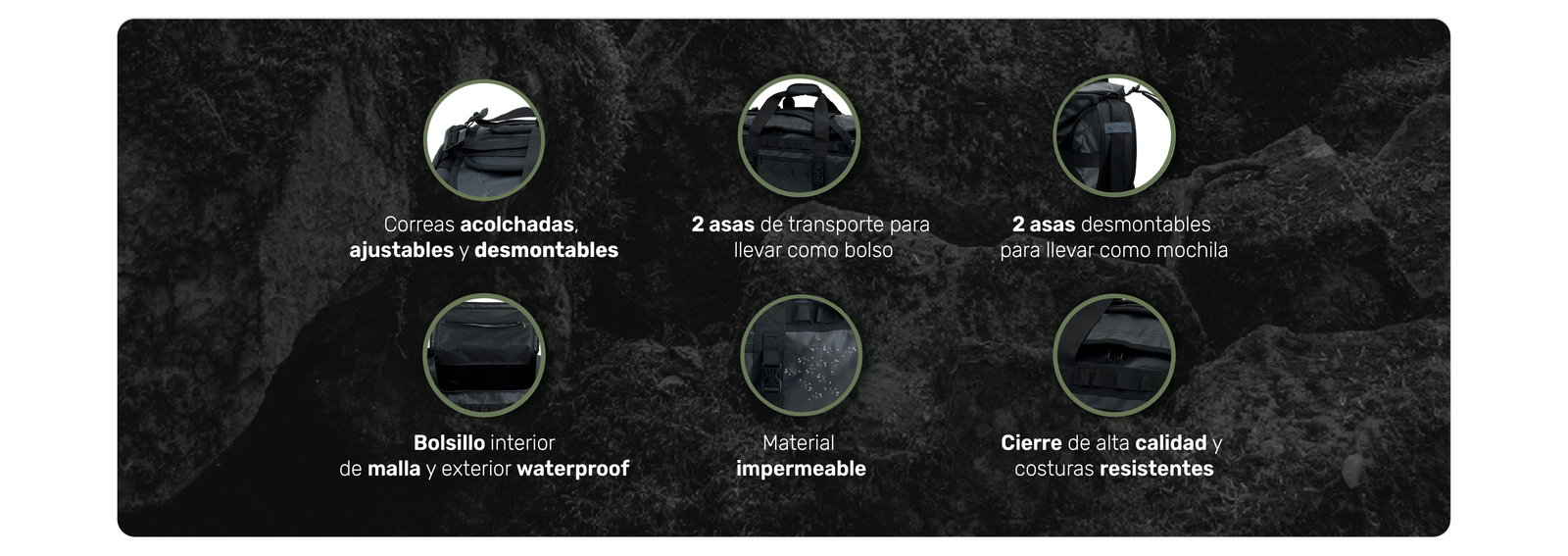 Bolso Deportivo Impermeable Duffel 60 lts Lhotse