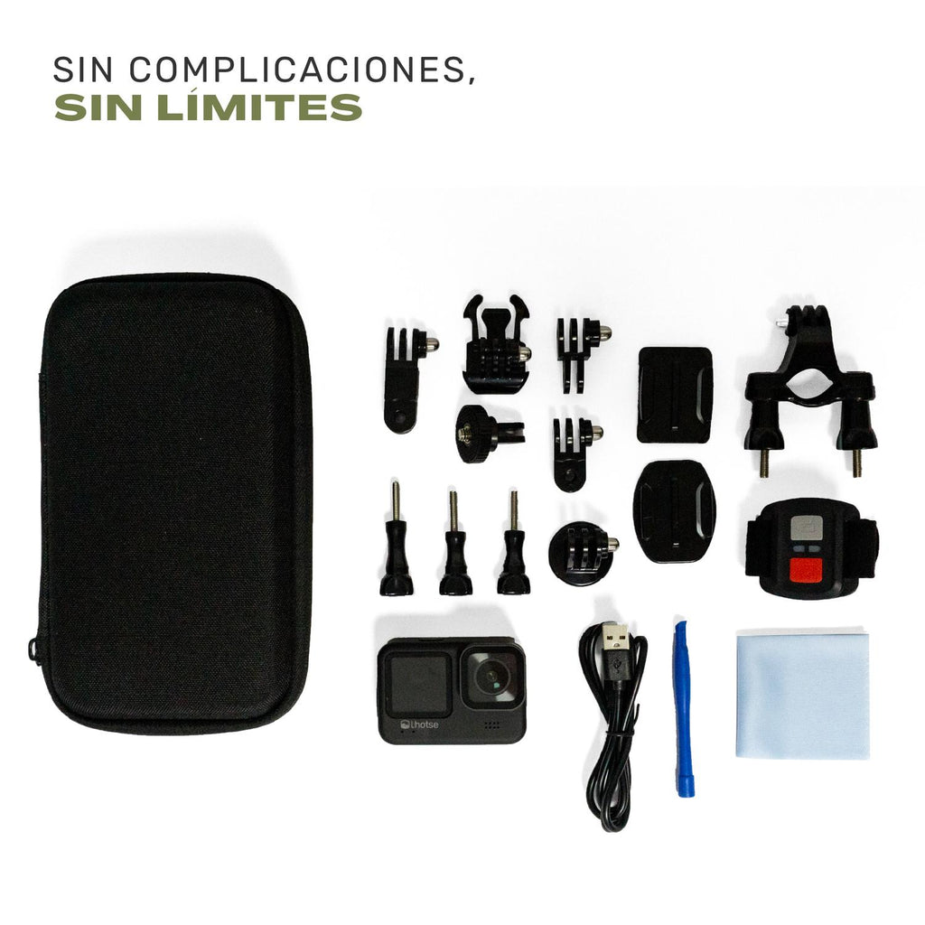 Lhotse Cámara de Acción Summit 5K kit accesorios completo casco bicicleta soporte - detalle