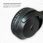 Negro · Audifonos Bluetooth Inalambricos Over Ear WavePro - foto del producto