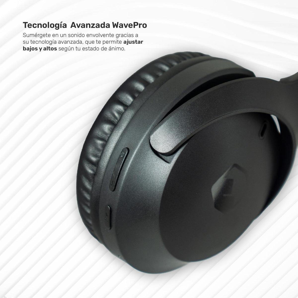 Negro · Audifonos Bluetooth Inalambricos Over Ear WavePro - foto del producto
